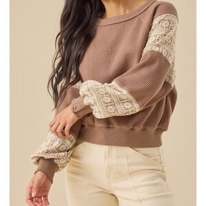 NEW Altar’d State Monet Thermal Inset Top Size XS